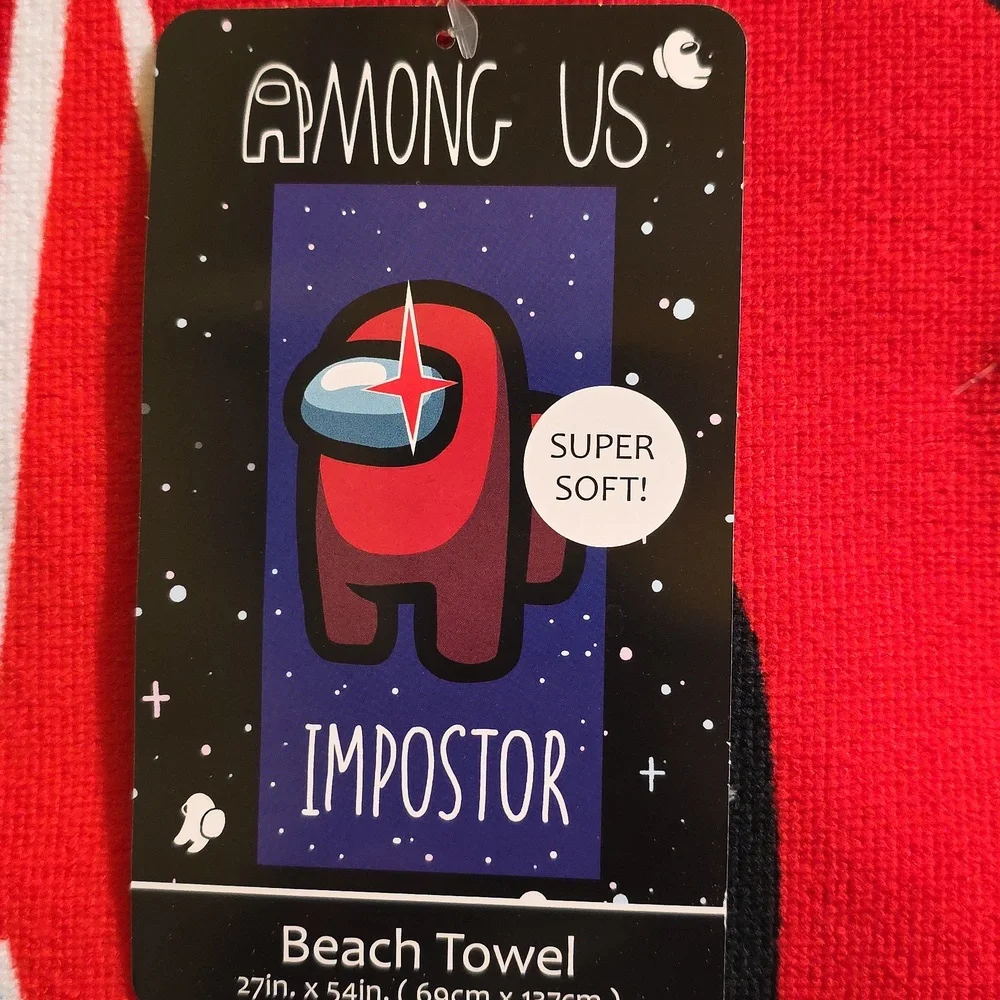 Among Us Impostor Absorbent Bath Beach Towel 27